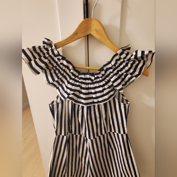 NWOT-SZ.6 Striped Jumper Navy & White - Picture 4 of 8